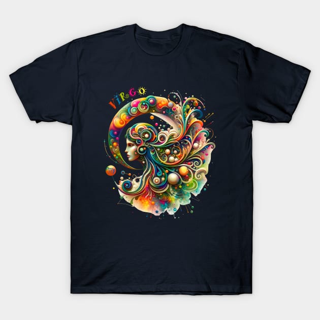 Virgo Surrealist Zodiac Maiden T-Shirt by 2HivelysArt